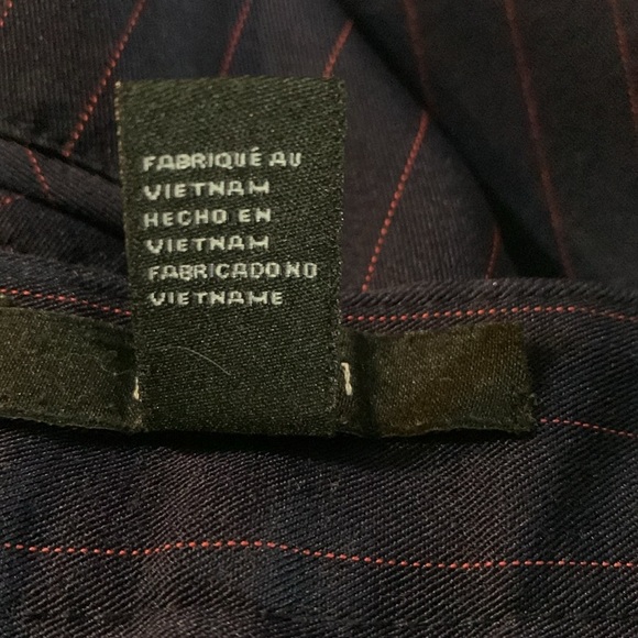 Forever 21 Blue Red Stripe Pants L - Picture 9 of 9